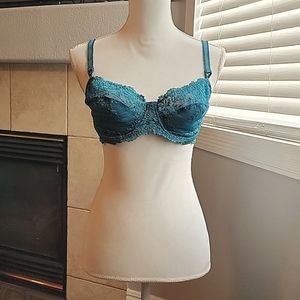 Wacoal bra 36D, deep green